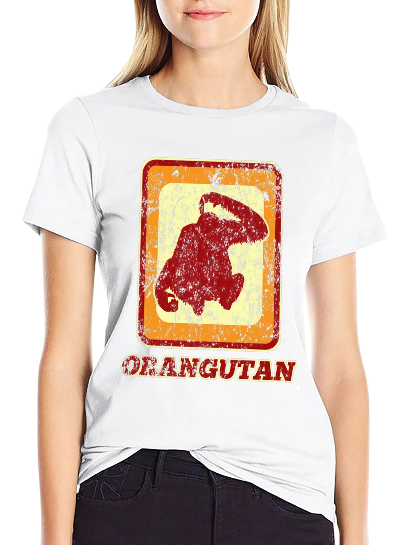Orangutan Graphic Tee - Retro Style