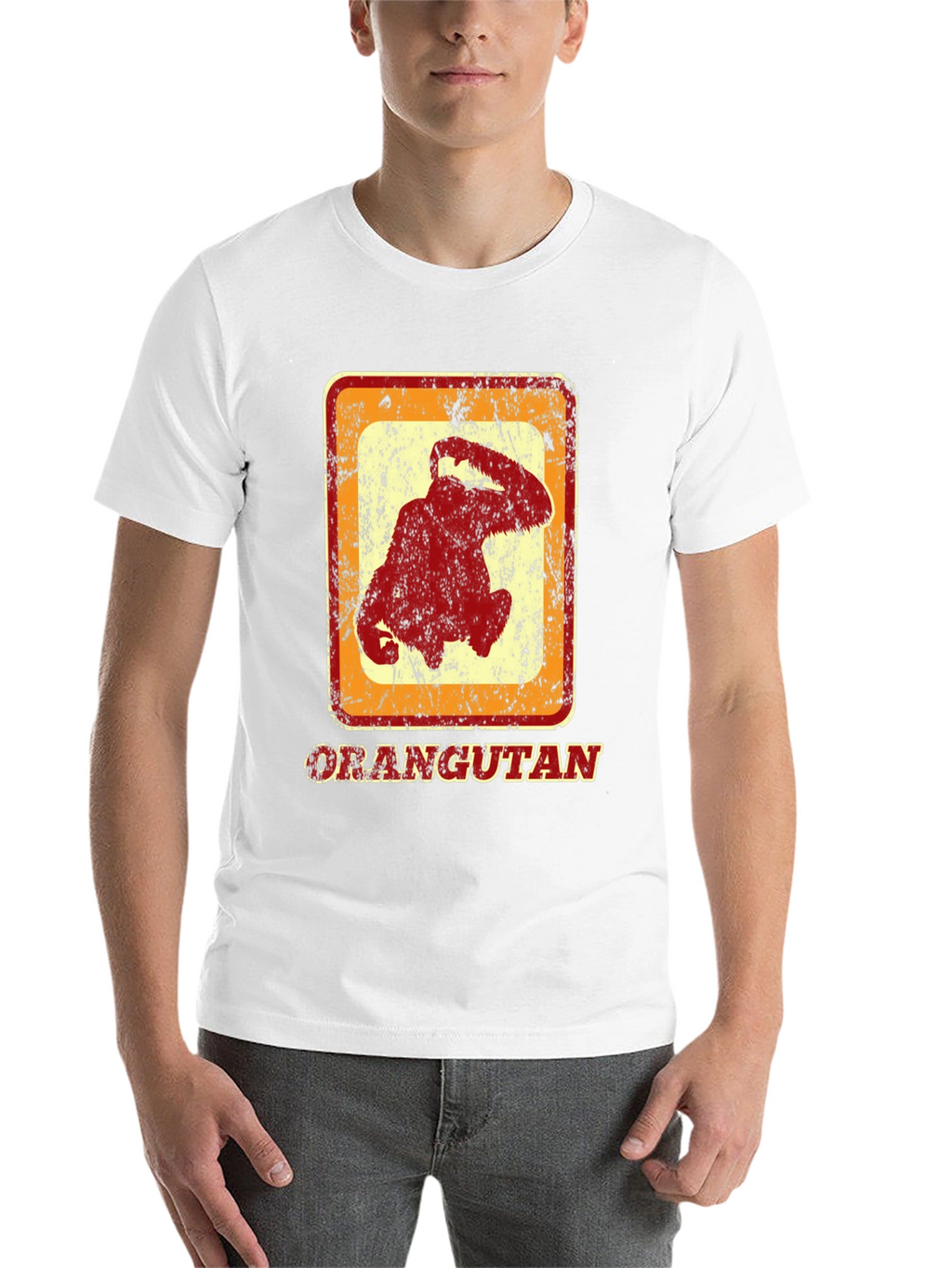 Orangutan Graphic Tee - Retro Style