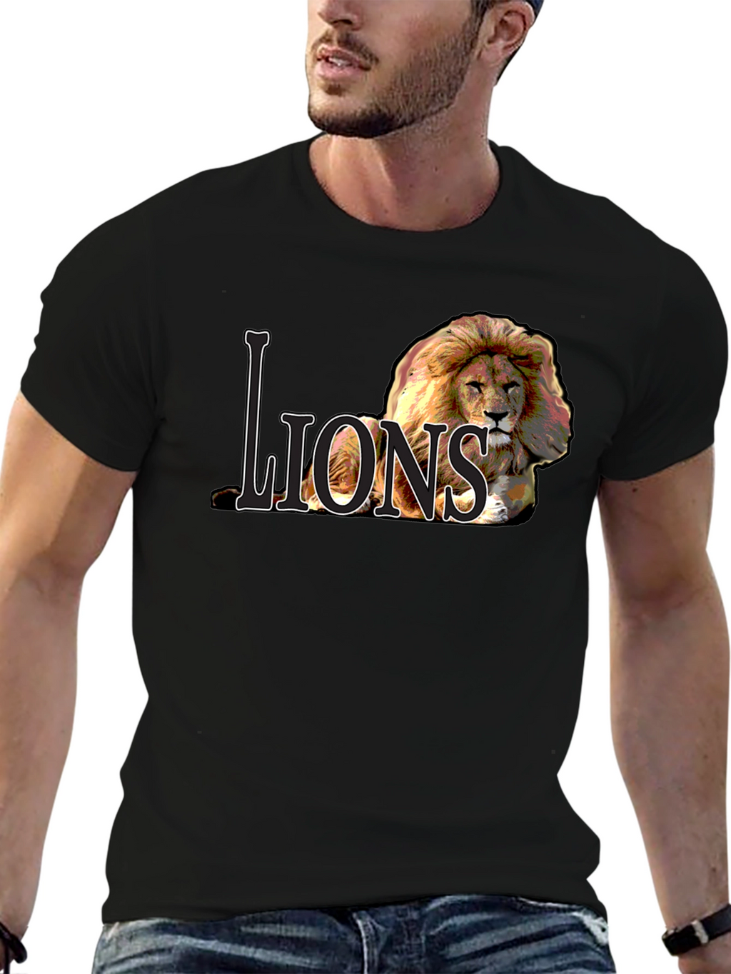 Lions Graphic Tee - Bold Lion Design