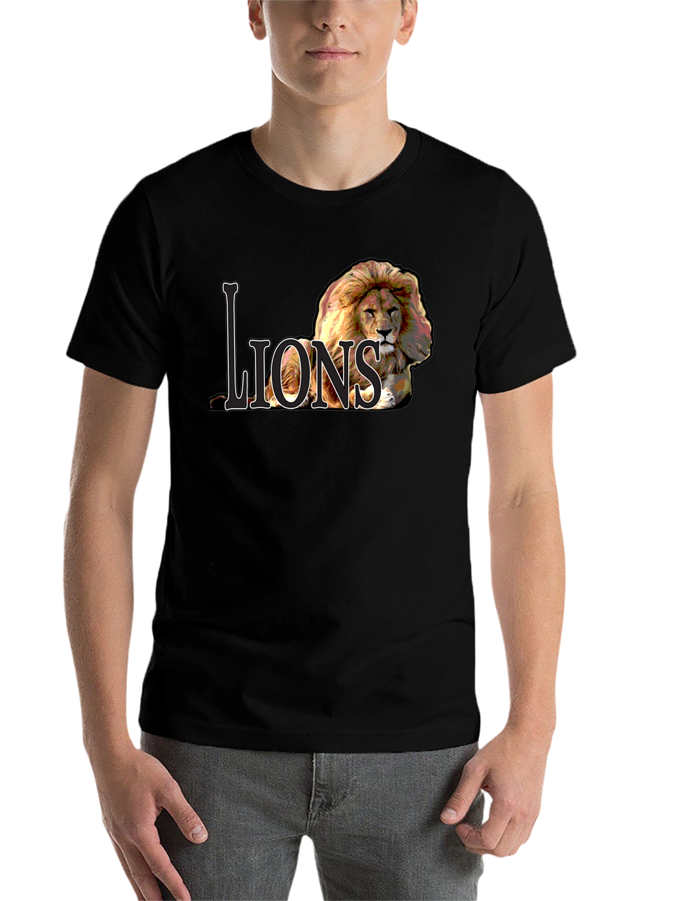 Lions Graphic Tee - Bold Lion Design