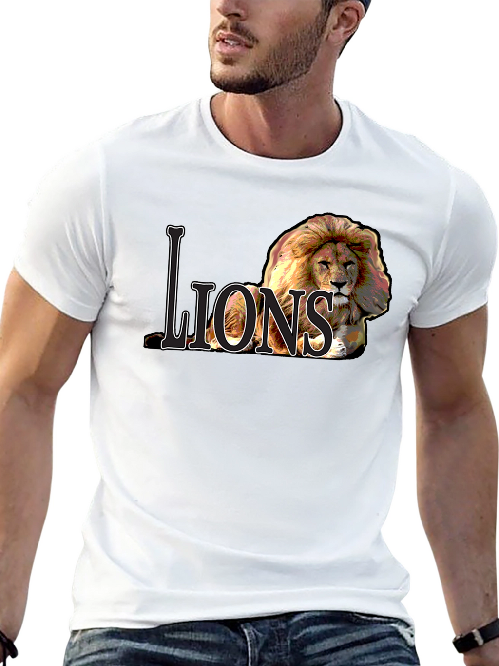 Lions Graphic Tee - Bold Lion Design