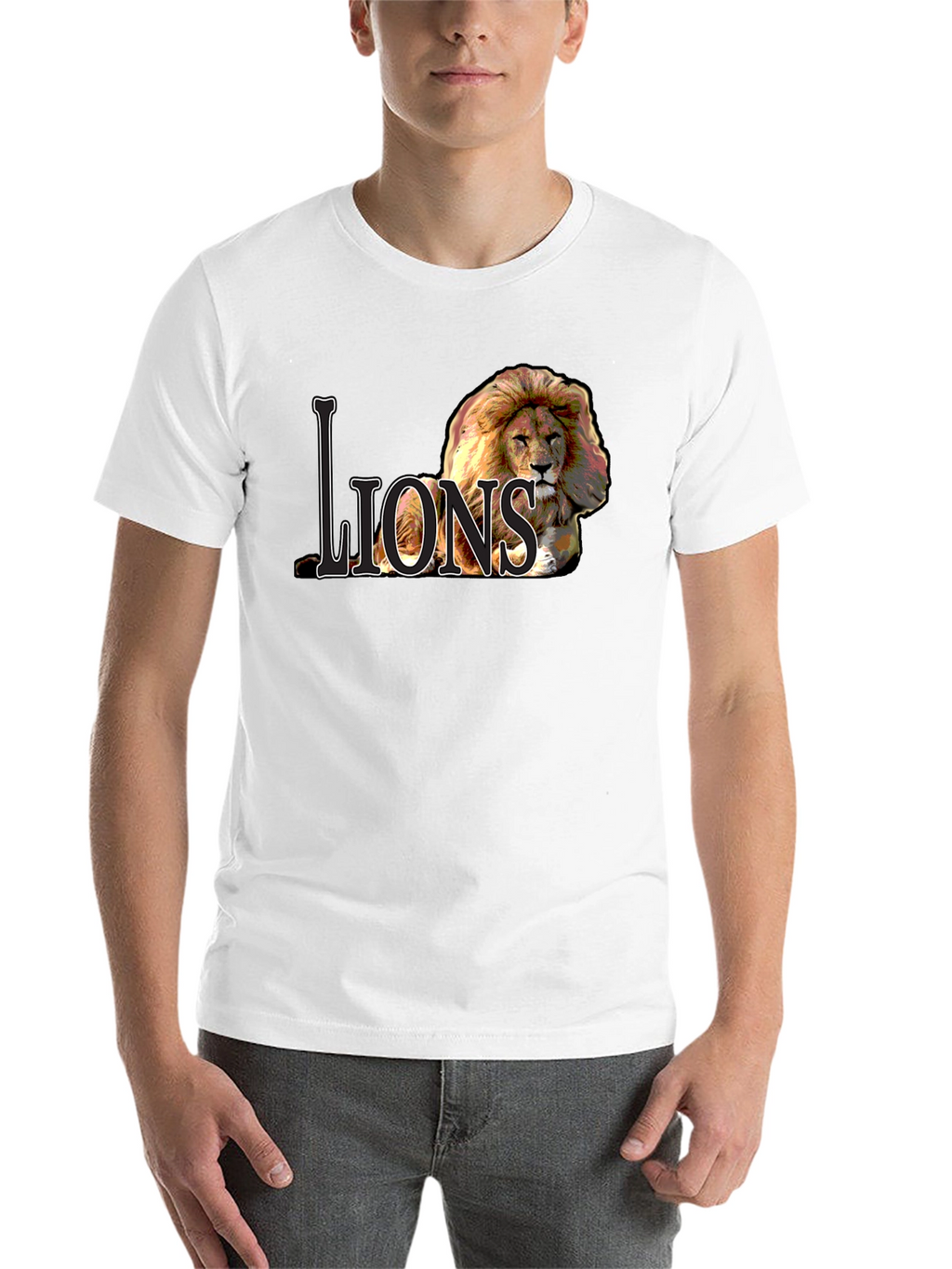 Lions Graphic Tee - Bold Lion Design