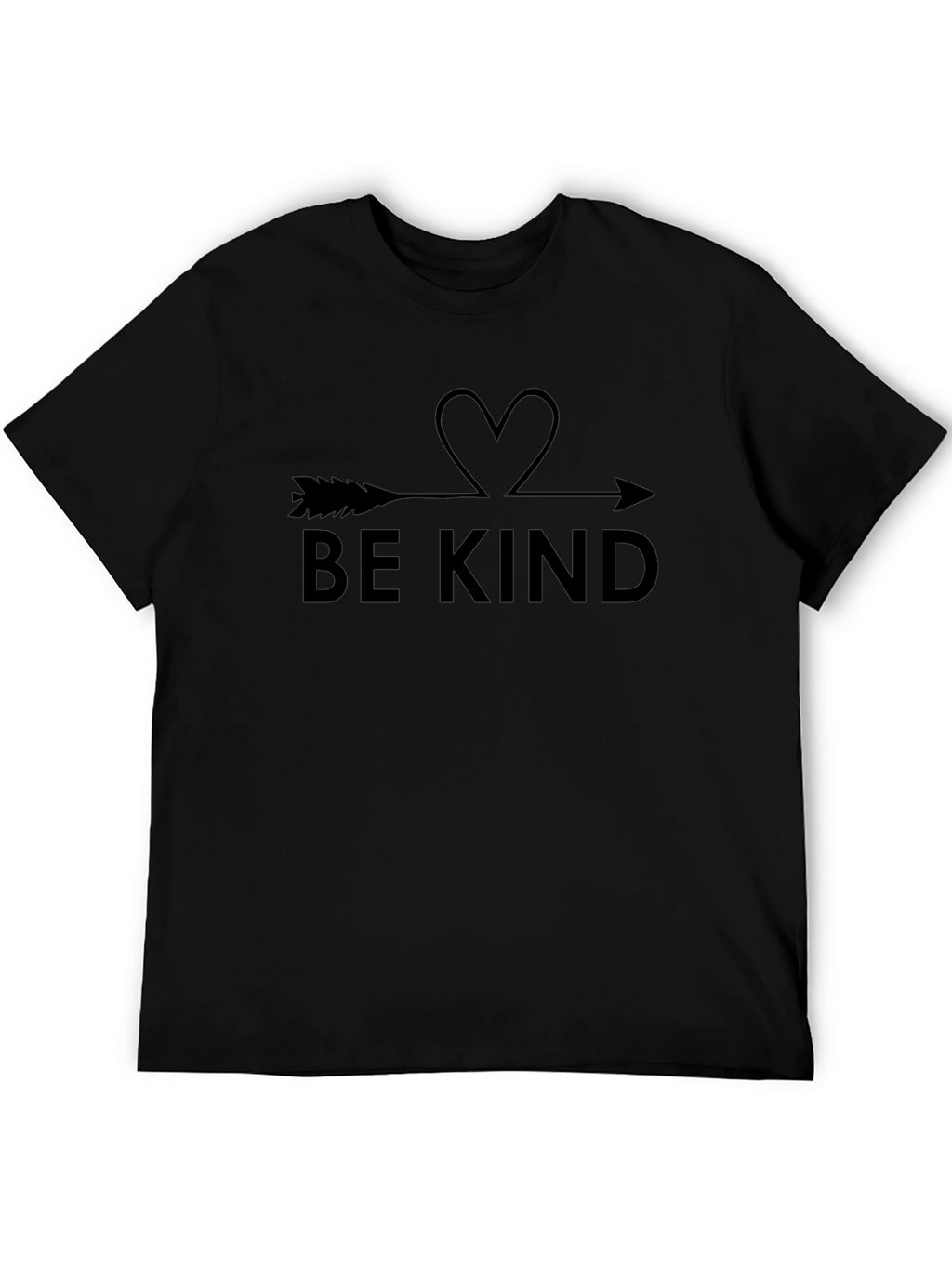 Be Kind Arrow Heart Black T-Shirt