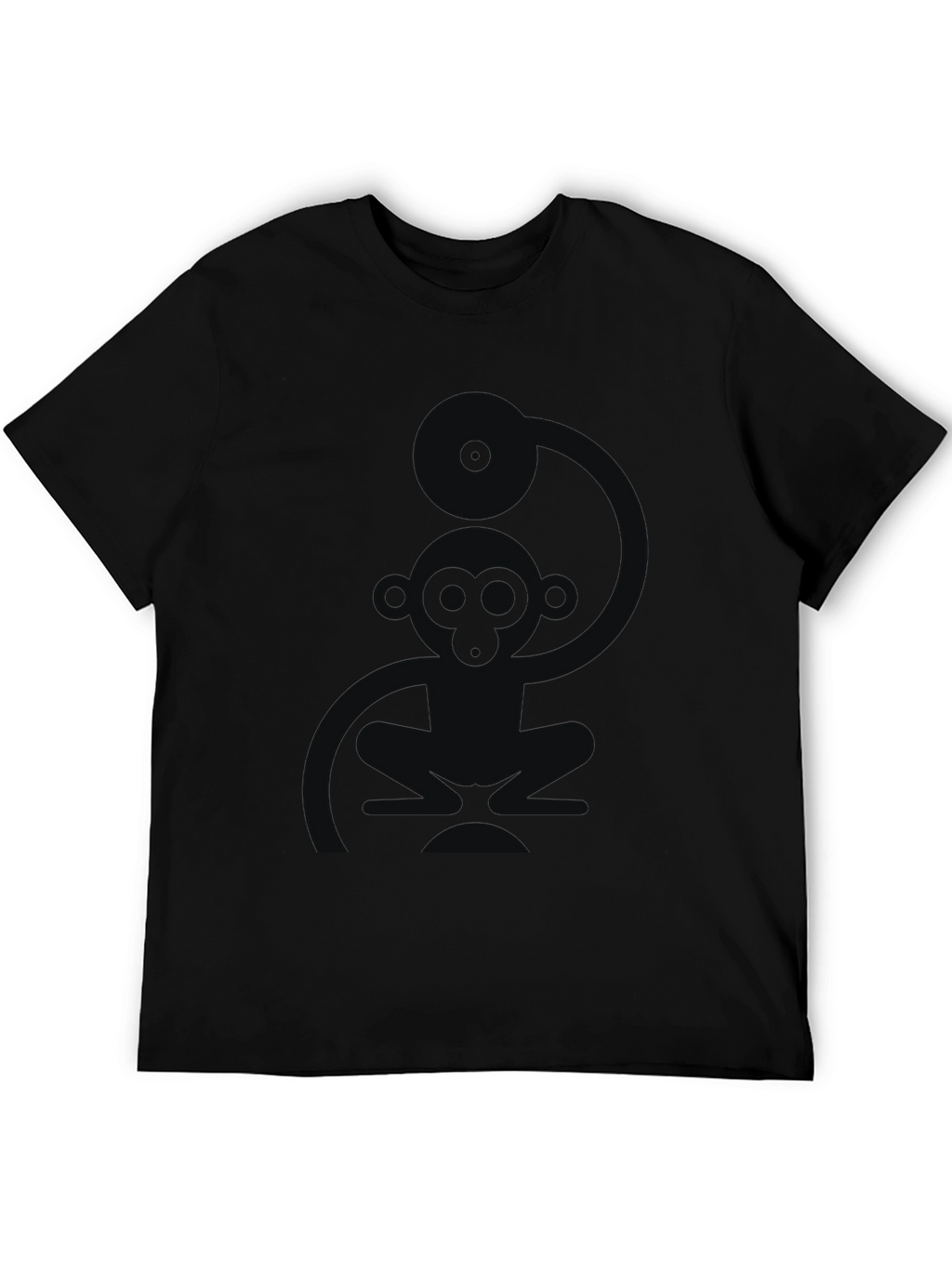 Cool Monkey DJ Black T-Shirt