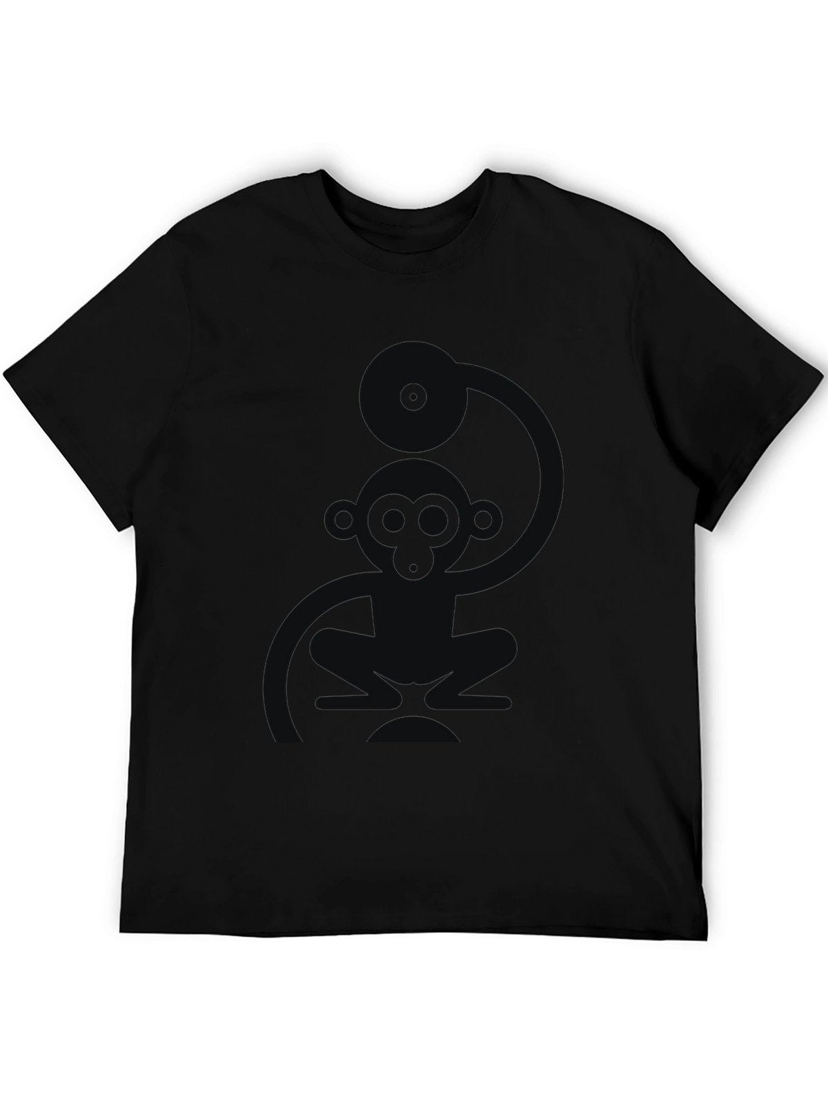 Cool Monkey DJ Black T-Shirt