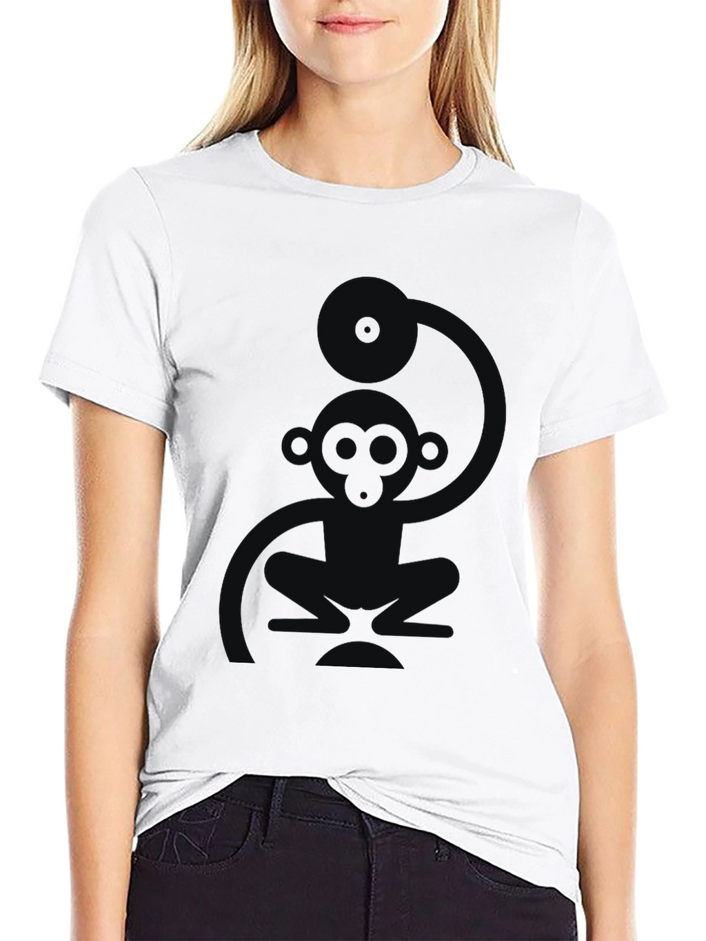 Cool Monkey DJ Black T-Shirt