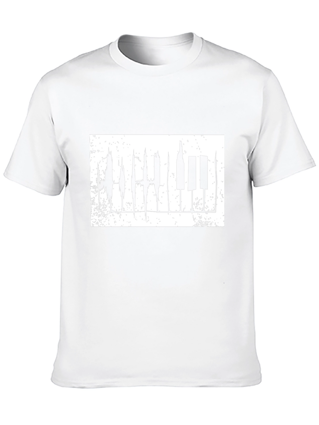 Piano Keys Graphic Black T-Shirt - Music Lover Tee