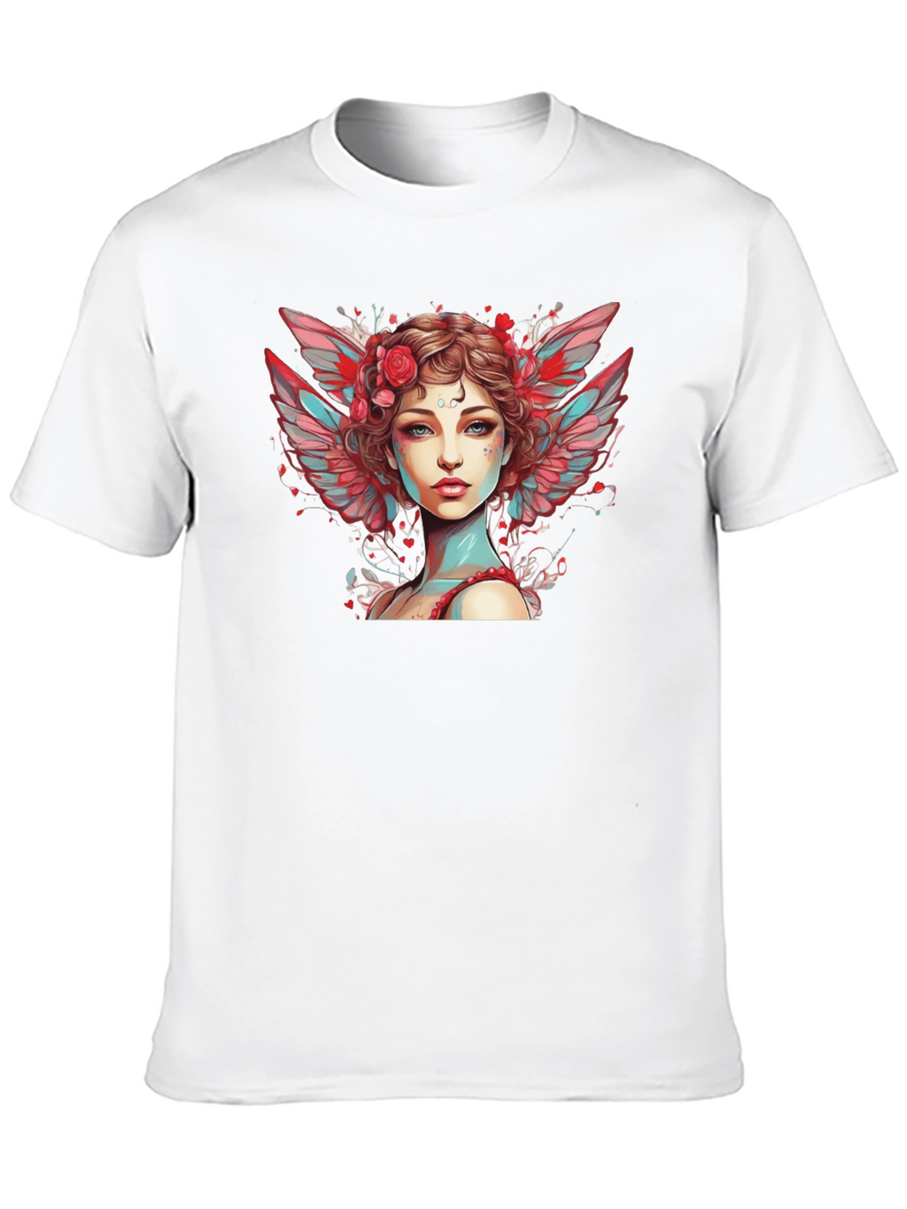 Angel Woman Graphic Tee - Black Cotton Blend