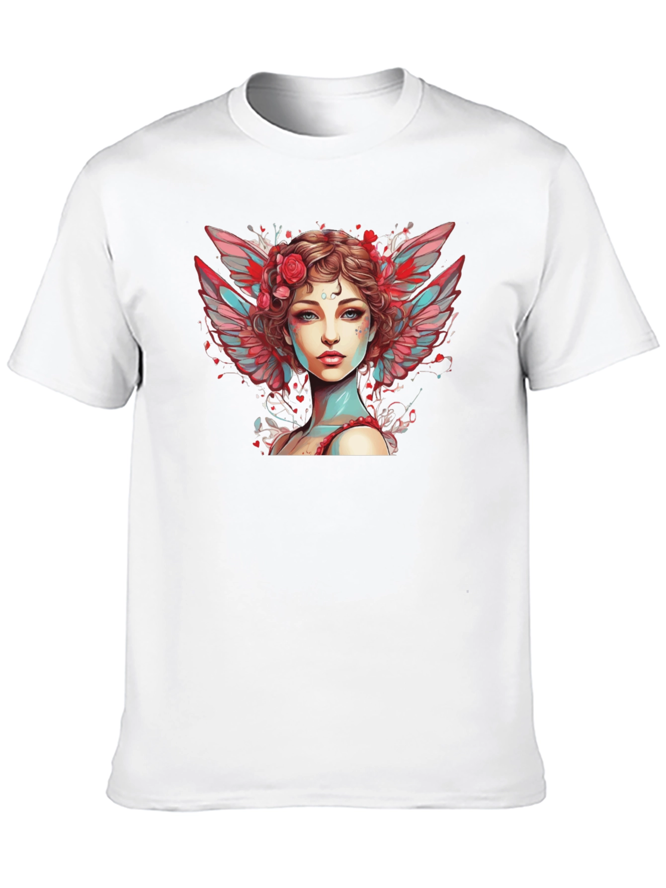 Angel Woman Graphic Tee - Black Cotton Blend