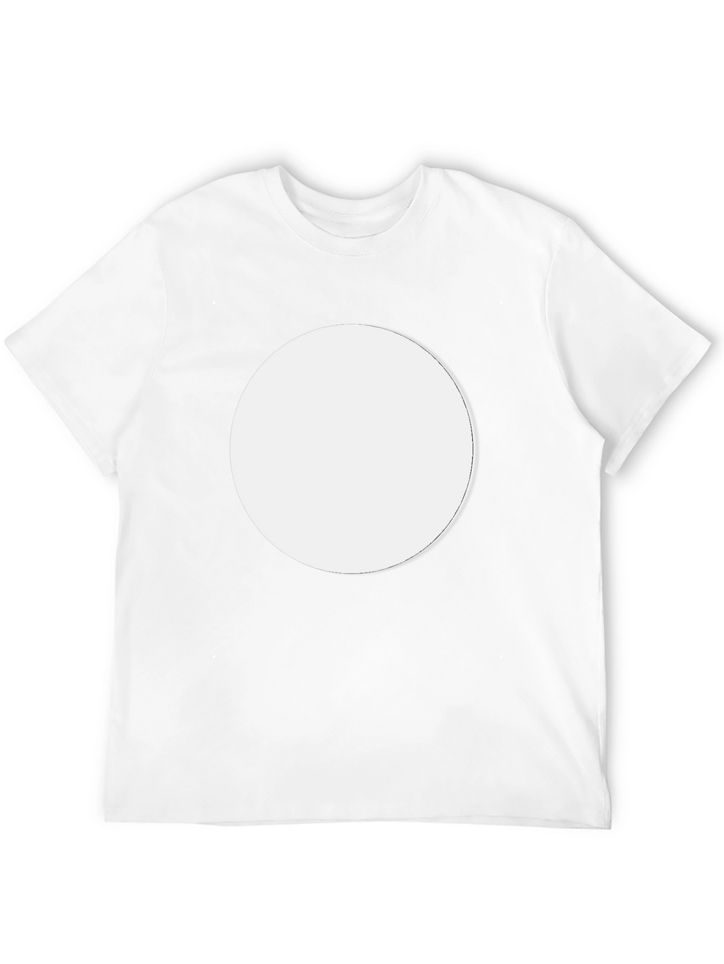 Classic Black T-Shirt with Customizable White Circle