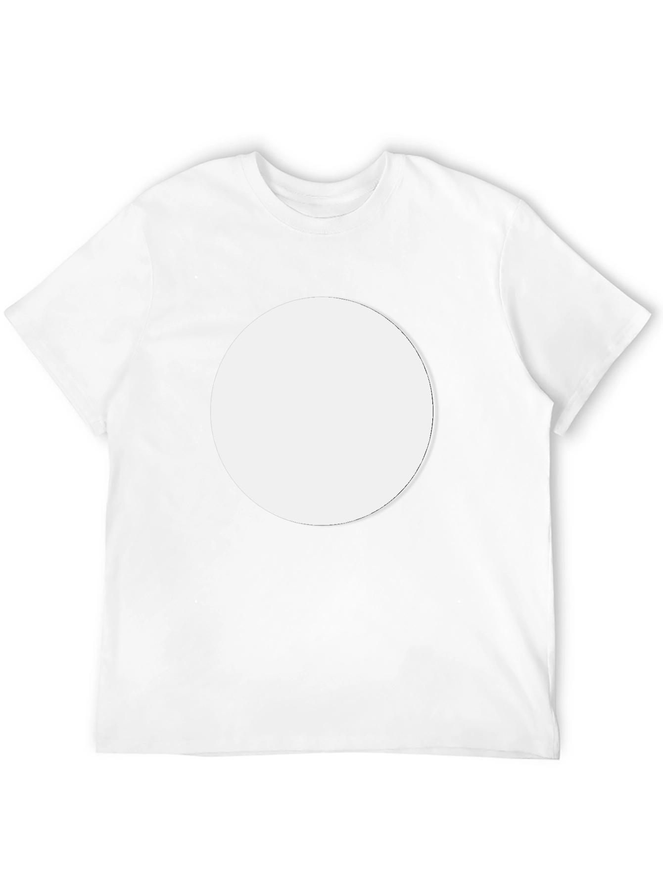 Classic Black T-Shirt with Customizable White Circle