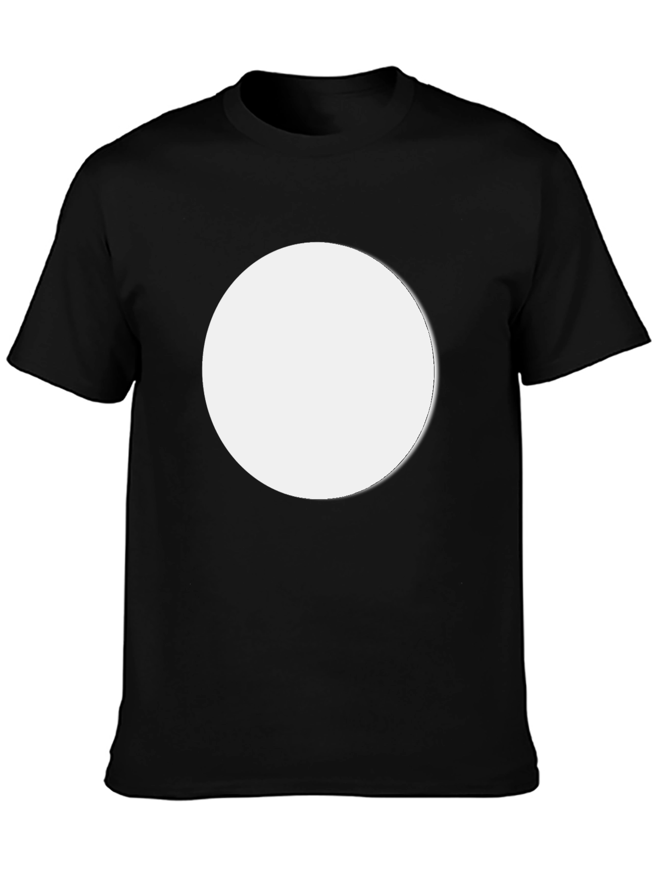 Classic Black T-Shirt with Customizable White Circle