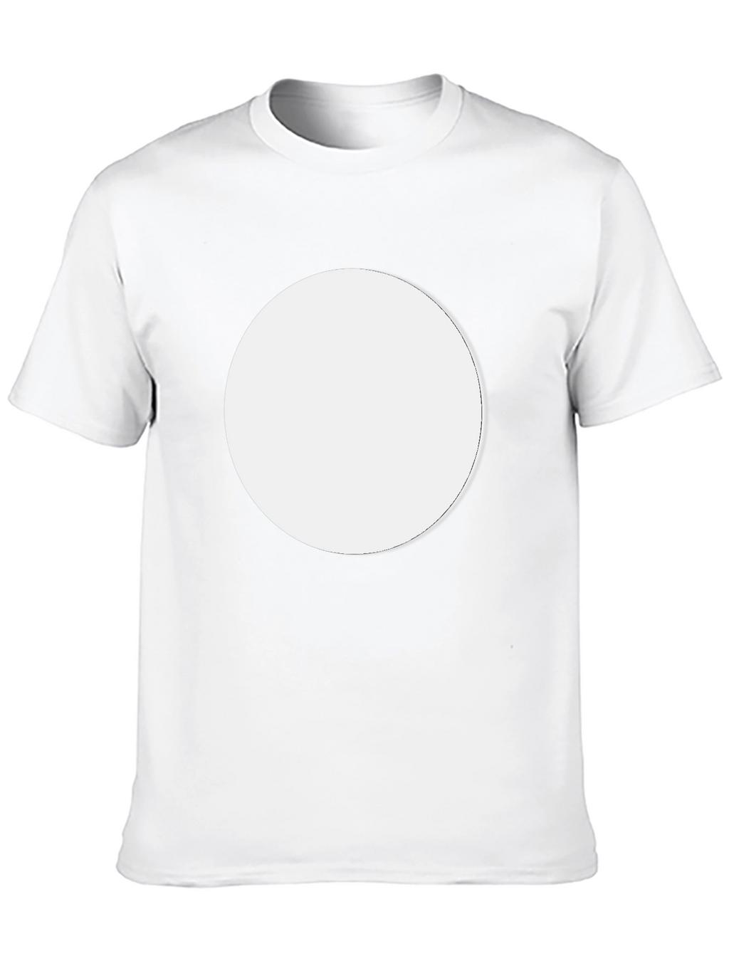 Classic Black T-Shirt with Customizable White Circle