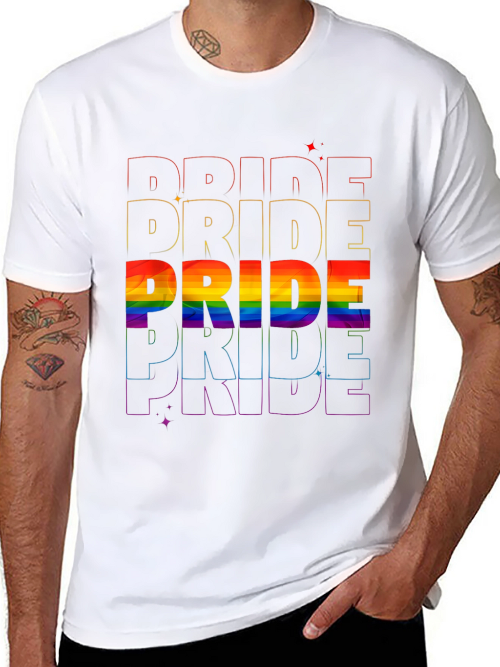 Pride Rainbow T-Shirt LGBTQ+ Pride Month