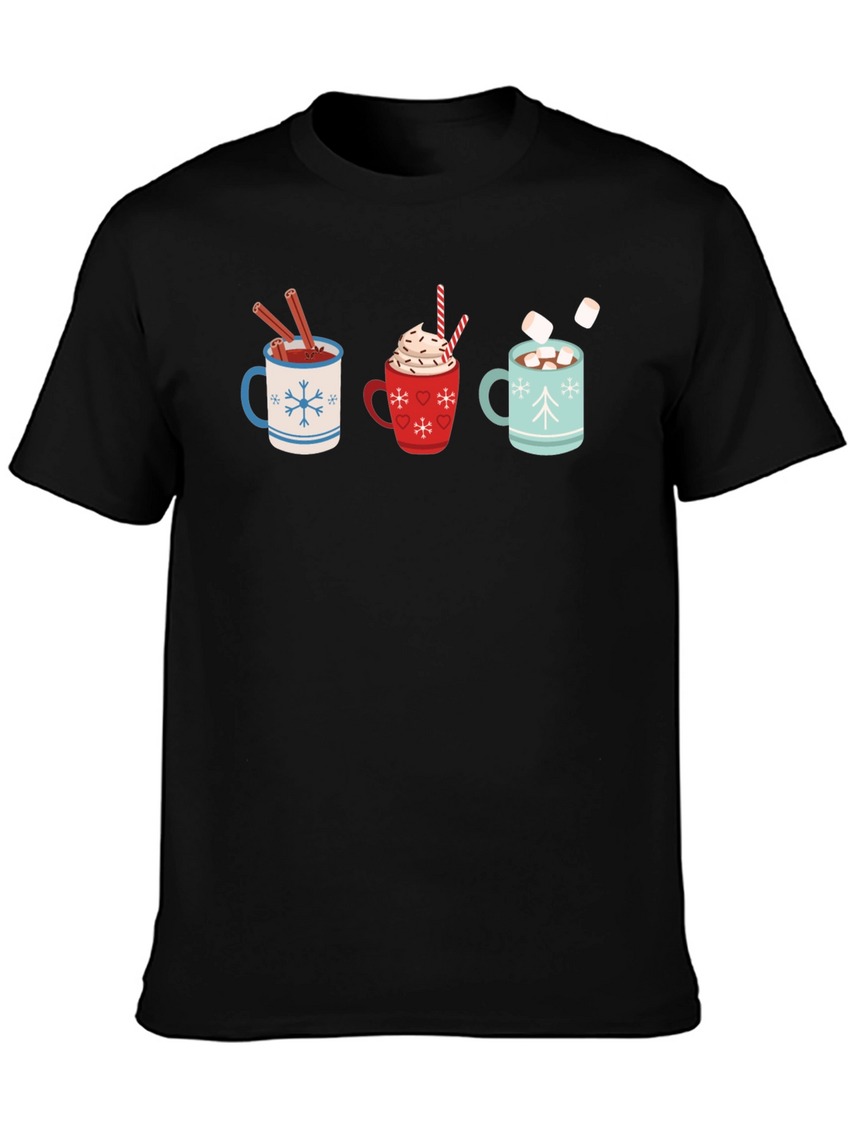 Hot Cocoa Mugs Graphic T-Shirt