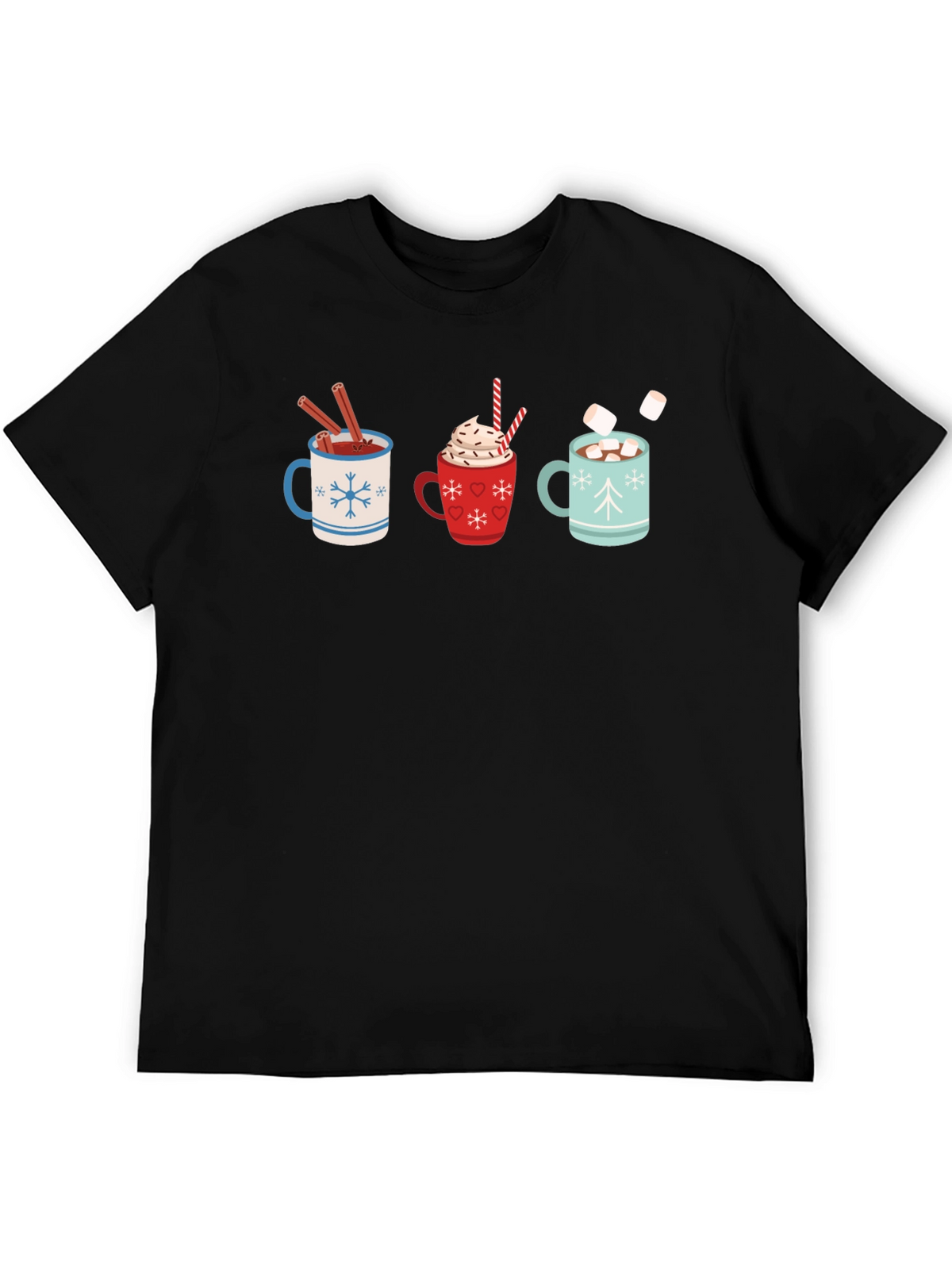 Hot Cocoa Mugs Graphic T-Shirt