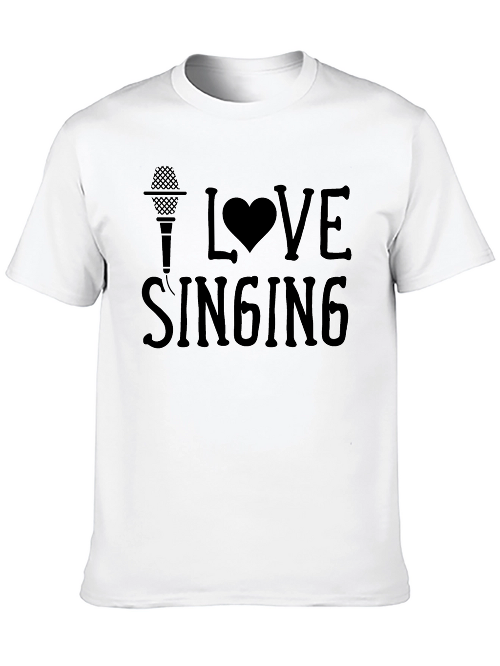 I Love Singing Graphic Tee - Black