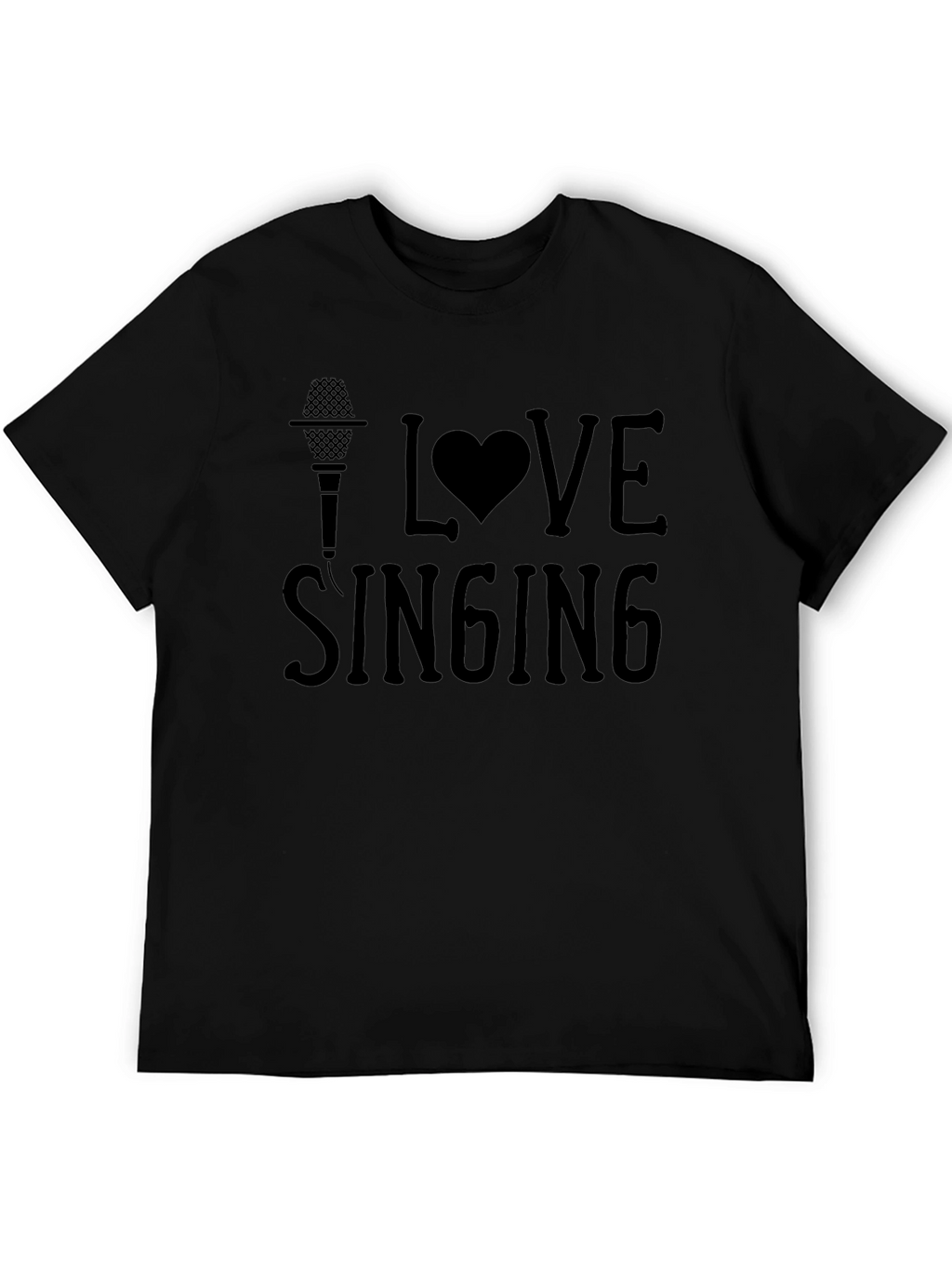 I Love Singing Graphic Tee - Black