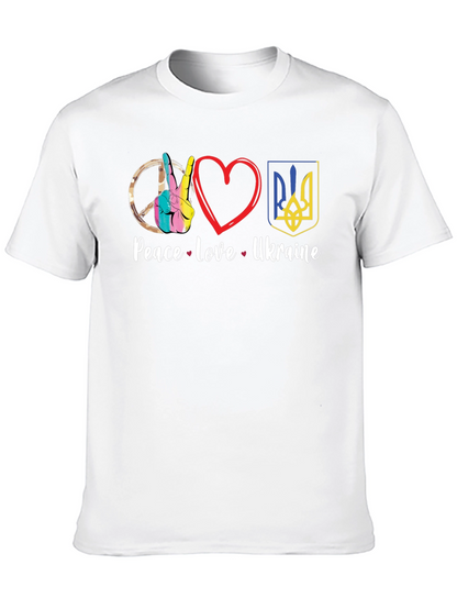 Peace Love Ukraine Graphic Tee - Black Unisex T-Shirt