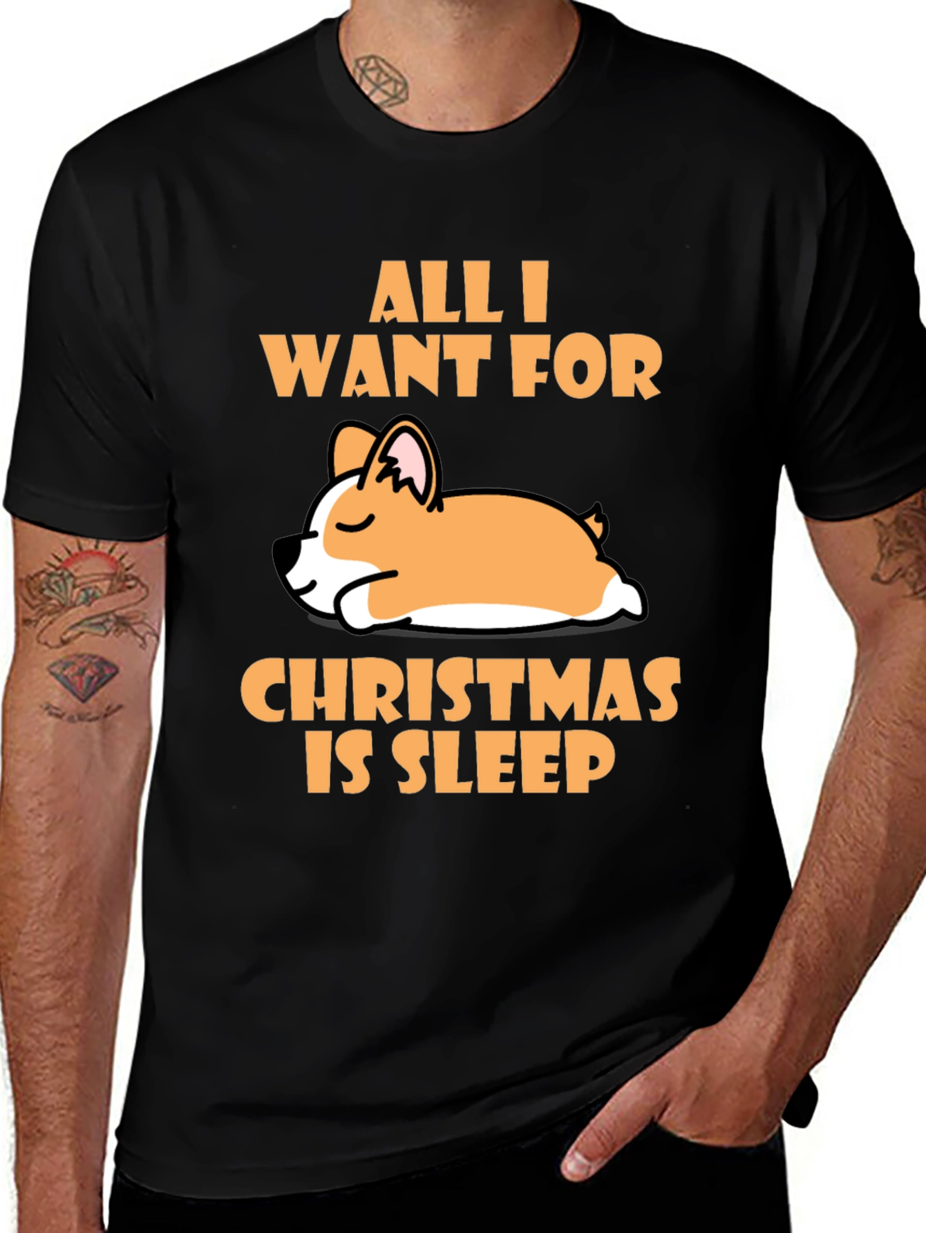 All I Want for Christmas Is Sleep Dog T-Shirt