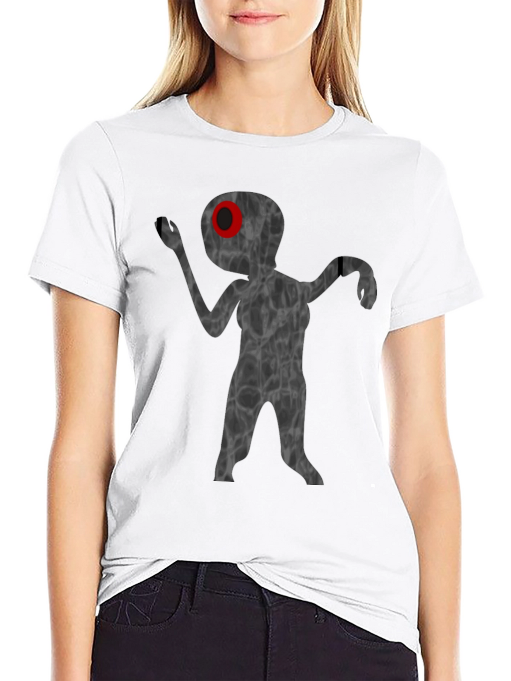 Unique Alien Graphic T-Shirt - Black