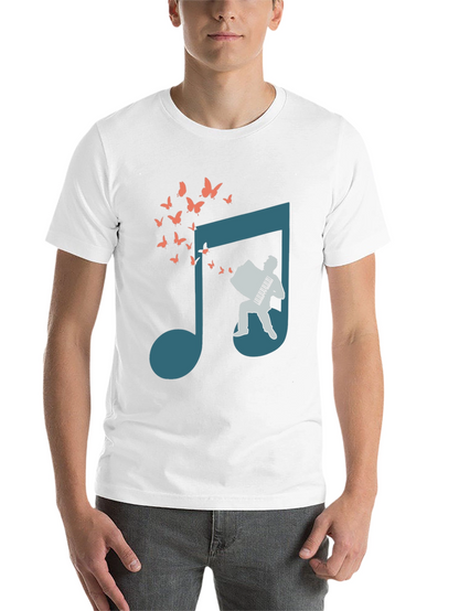 Musical Note Accordion Butterfly T-Shirt