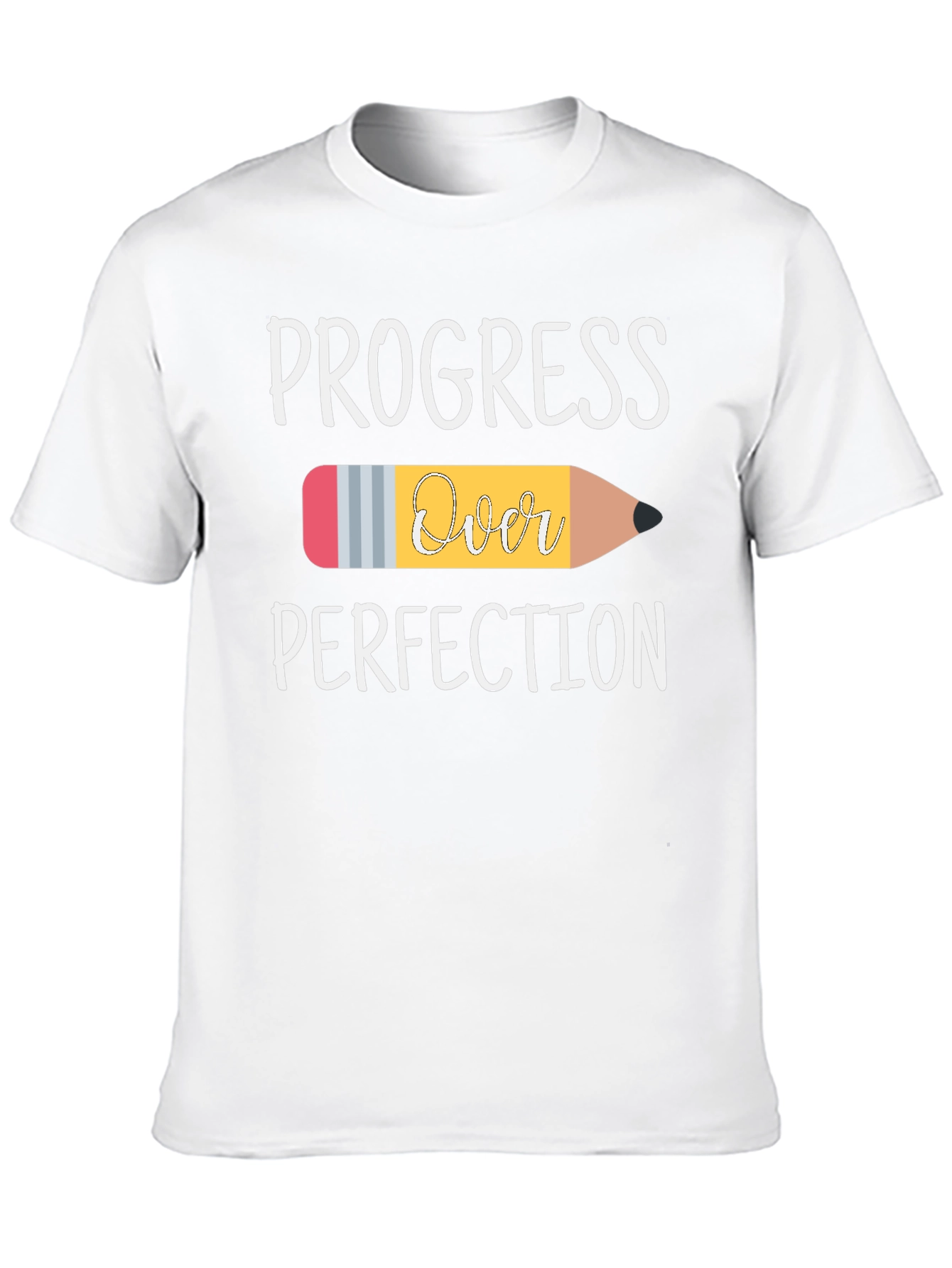 Progress Over Perfection Pencil Graphic T-Shirt