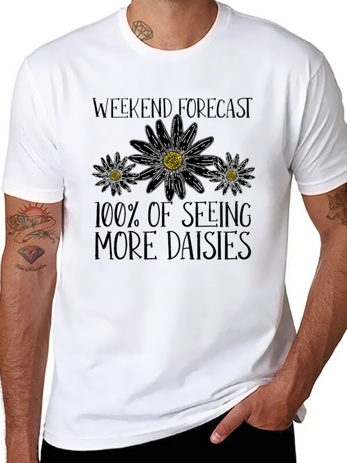 Weekend Forecast: 100% Daisies Graphic Tee