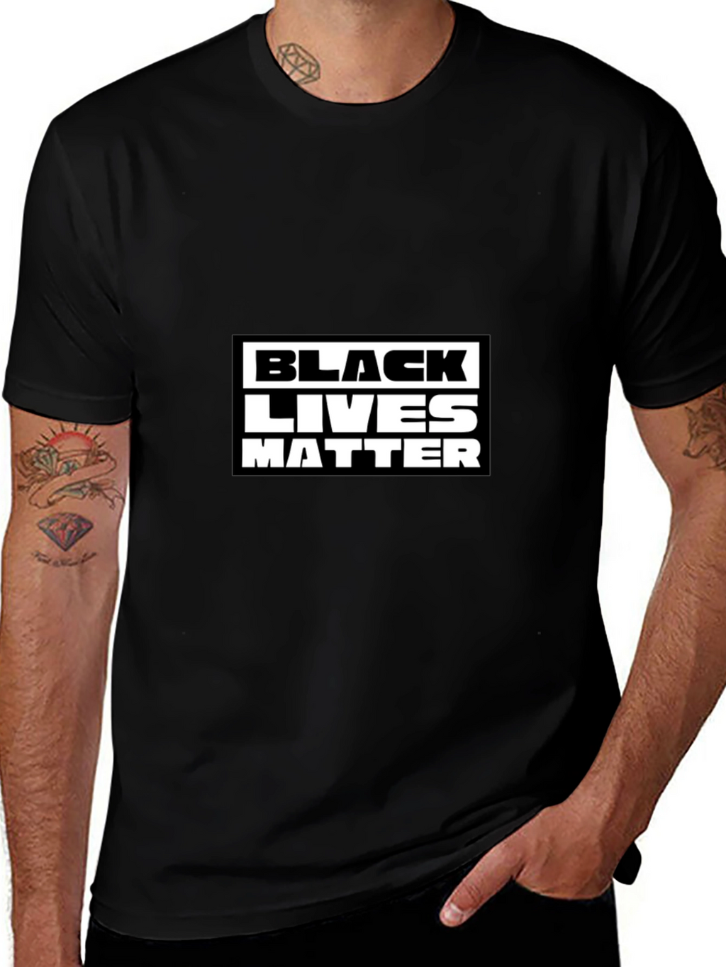Black Lives Matter Graphic Tee - Mens Black T-Shirt