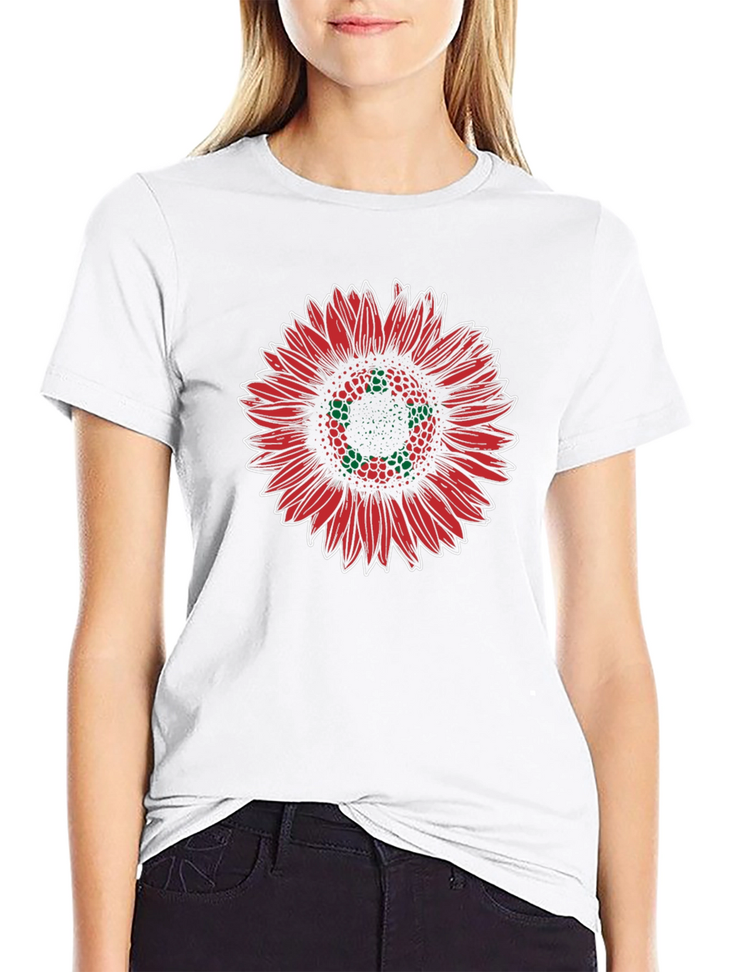 Red Sunflower Graphic Tee - Stylish Unisex T-Shirt