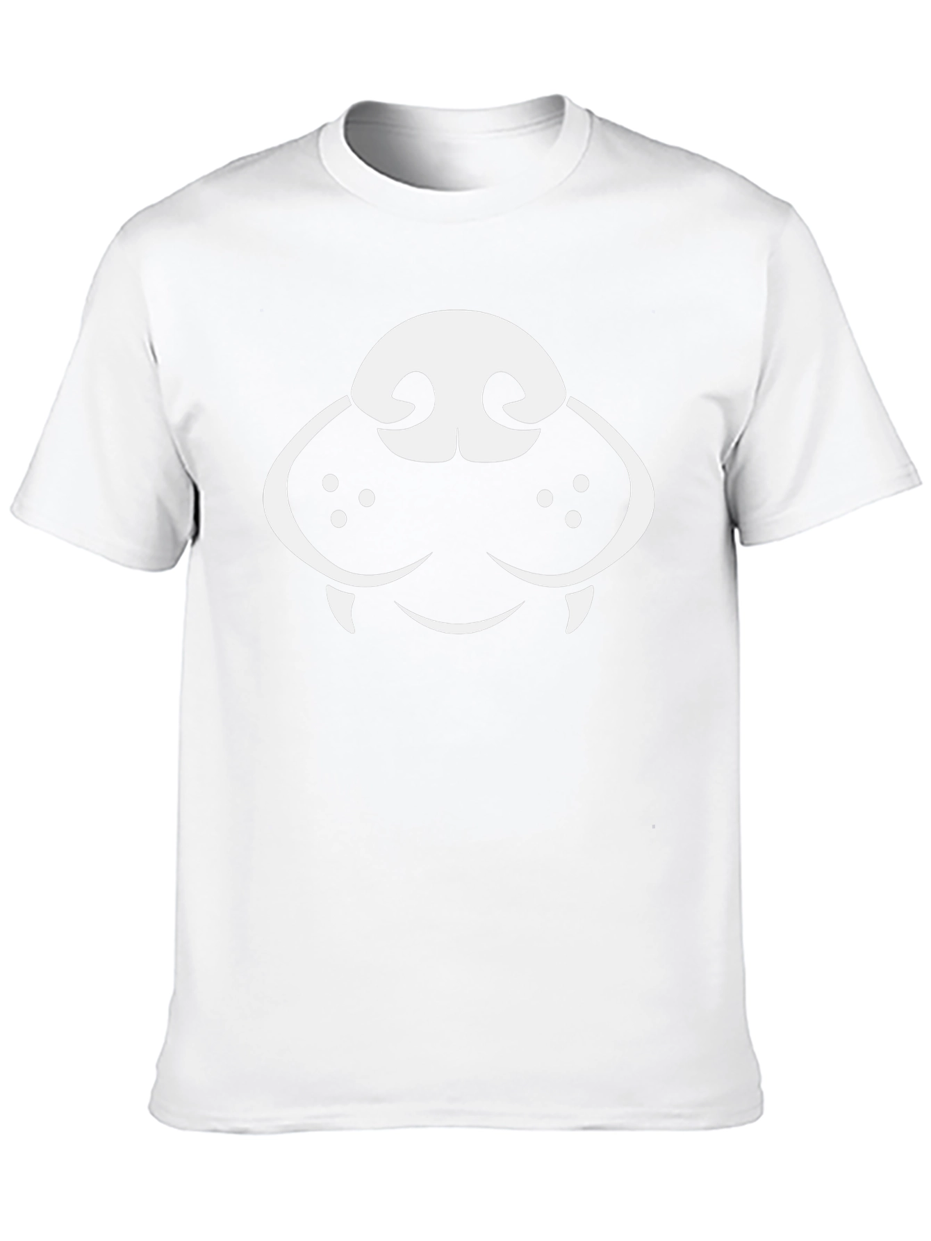 Dog Face Graphic Tee - Black Cotton T-Shirt