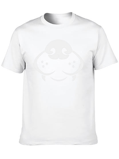 Dog Face Graphic Tee - Black Cotton T-Shirt