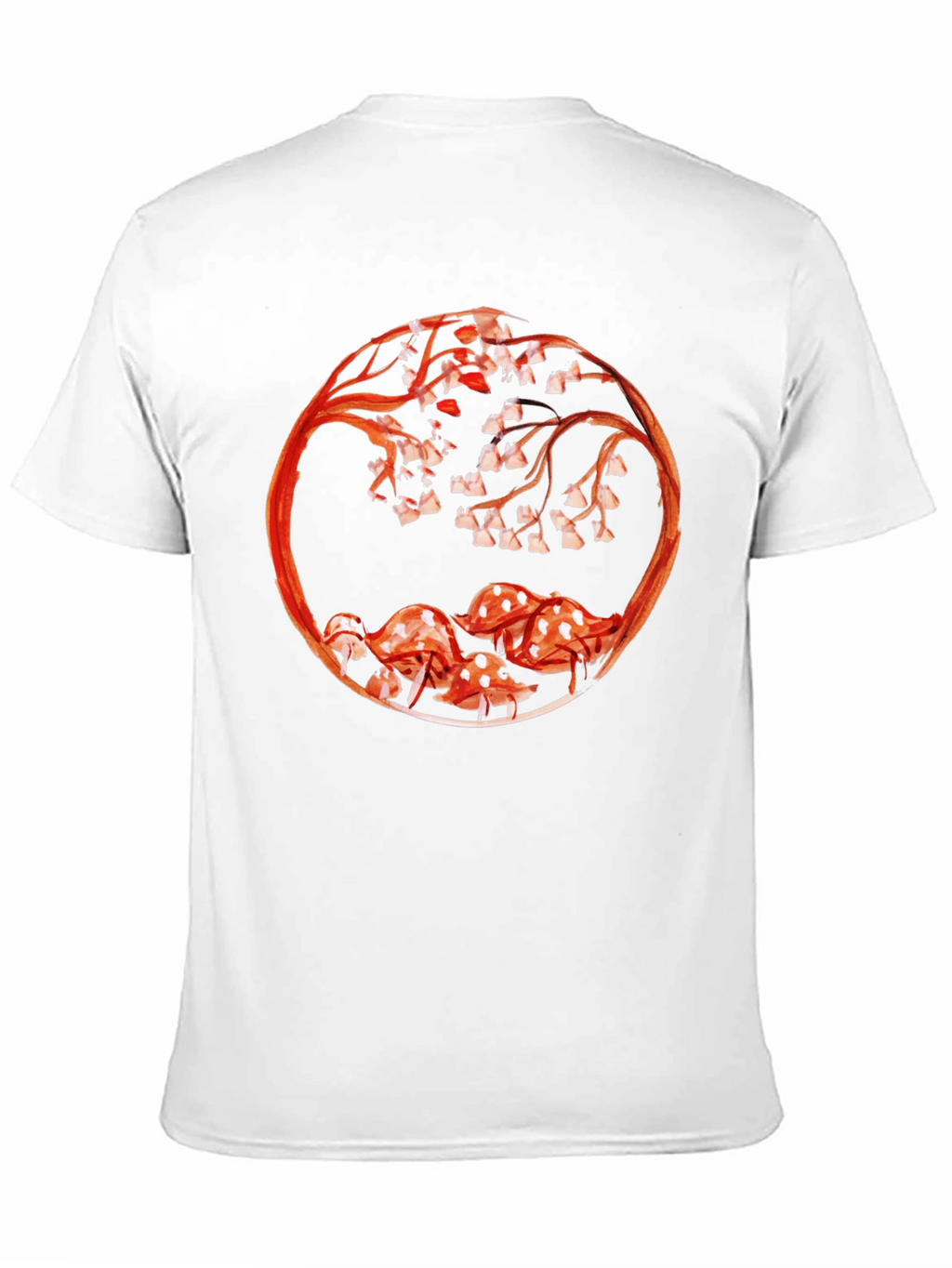 Mushroom & Branch Graphic Tee - Black