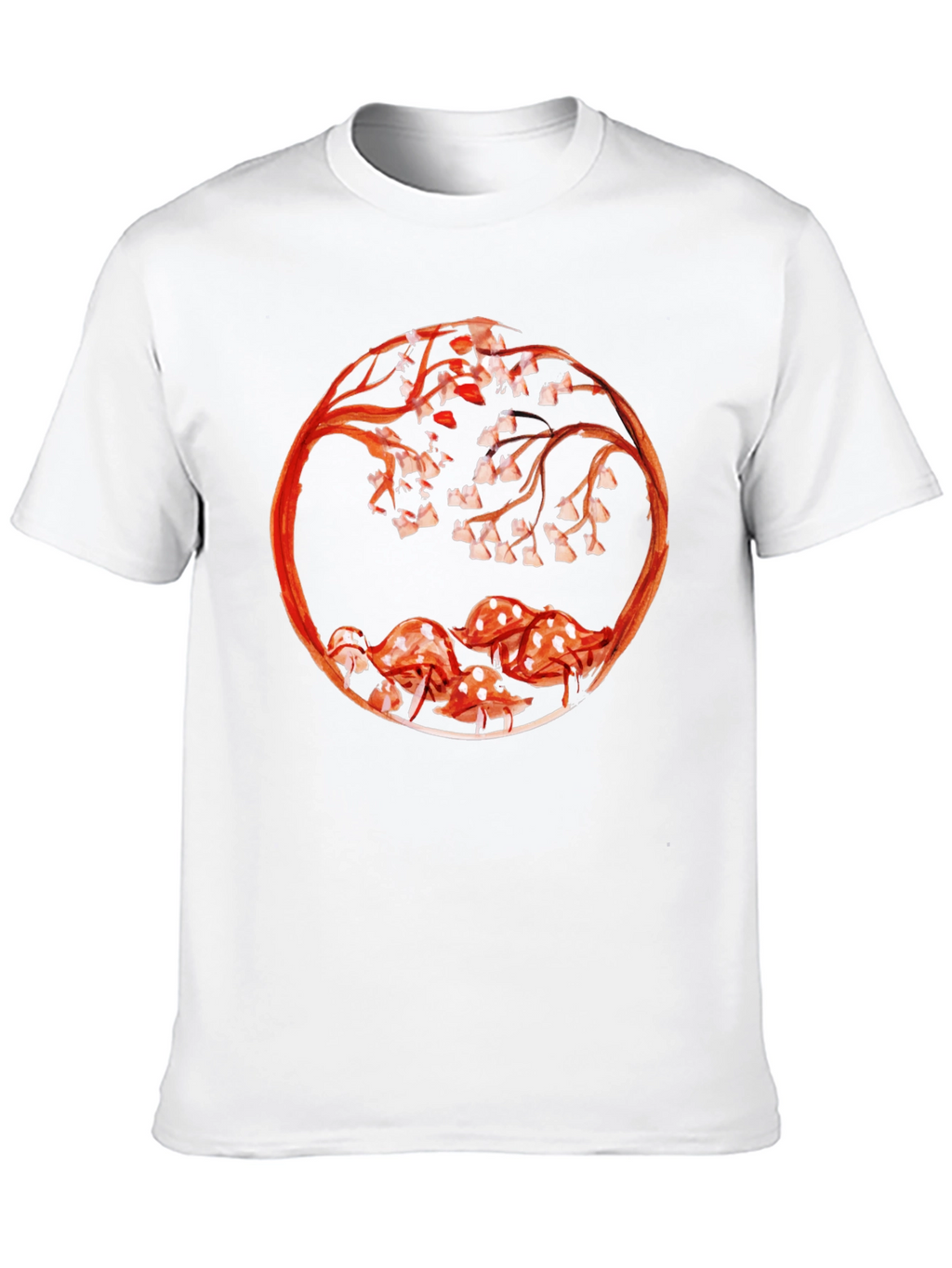 Mushroom & Branch Graphic Tee - Black
