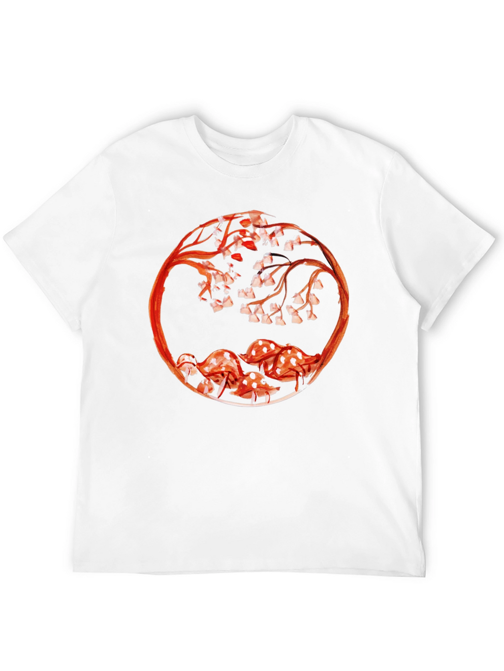 Mushroom & Branch Graphic Tee - Black