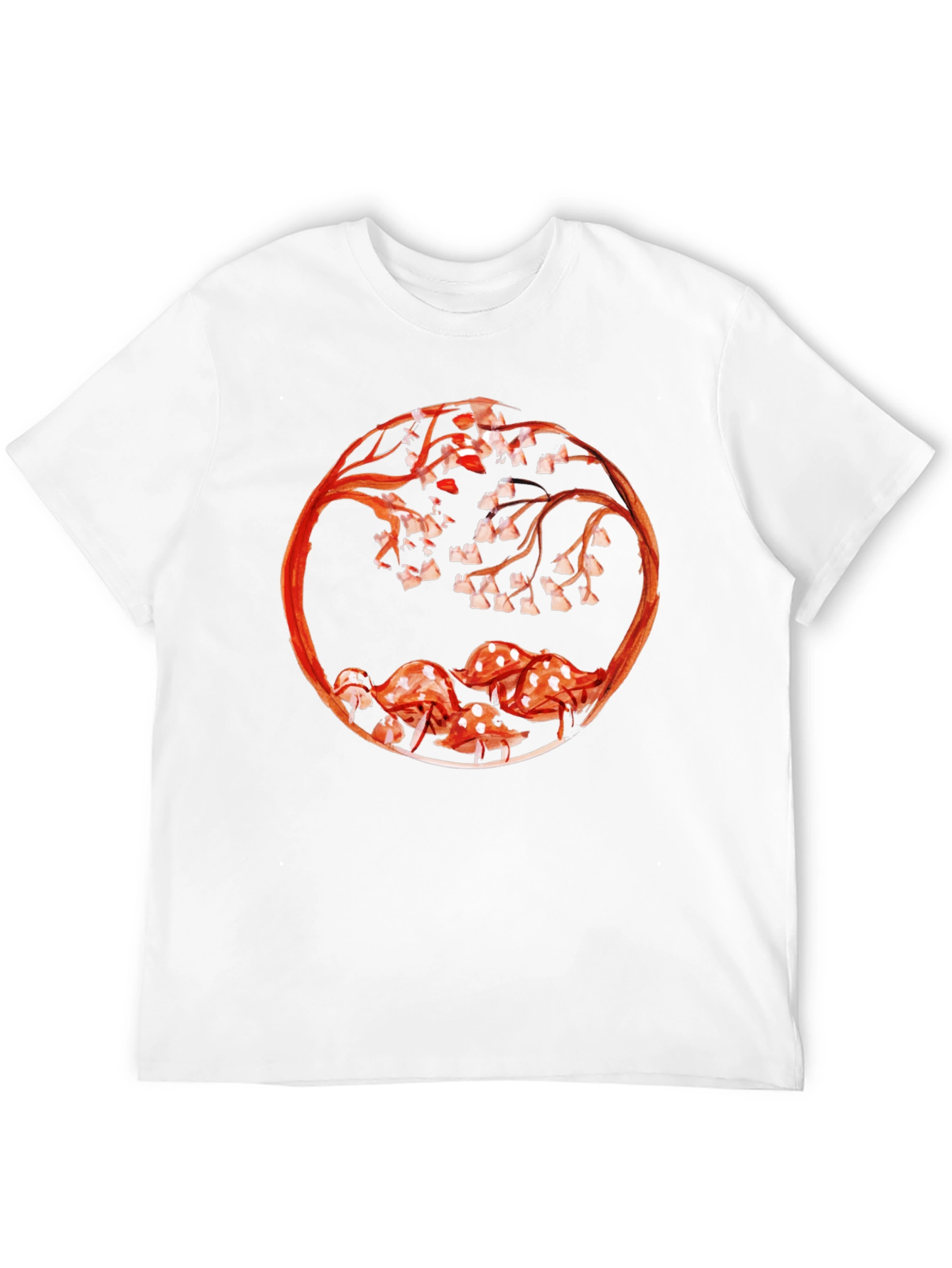 Mushroom & Branch Graphic Tee - Black