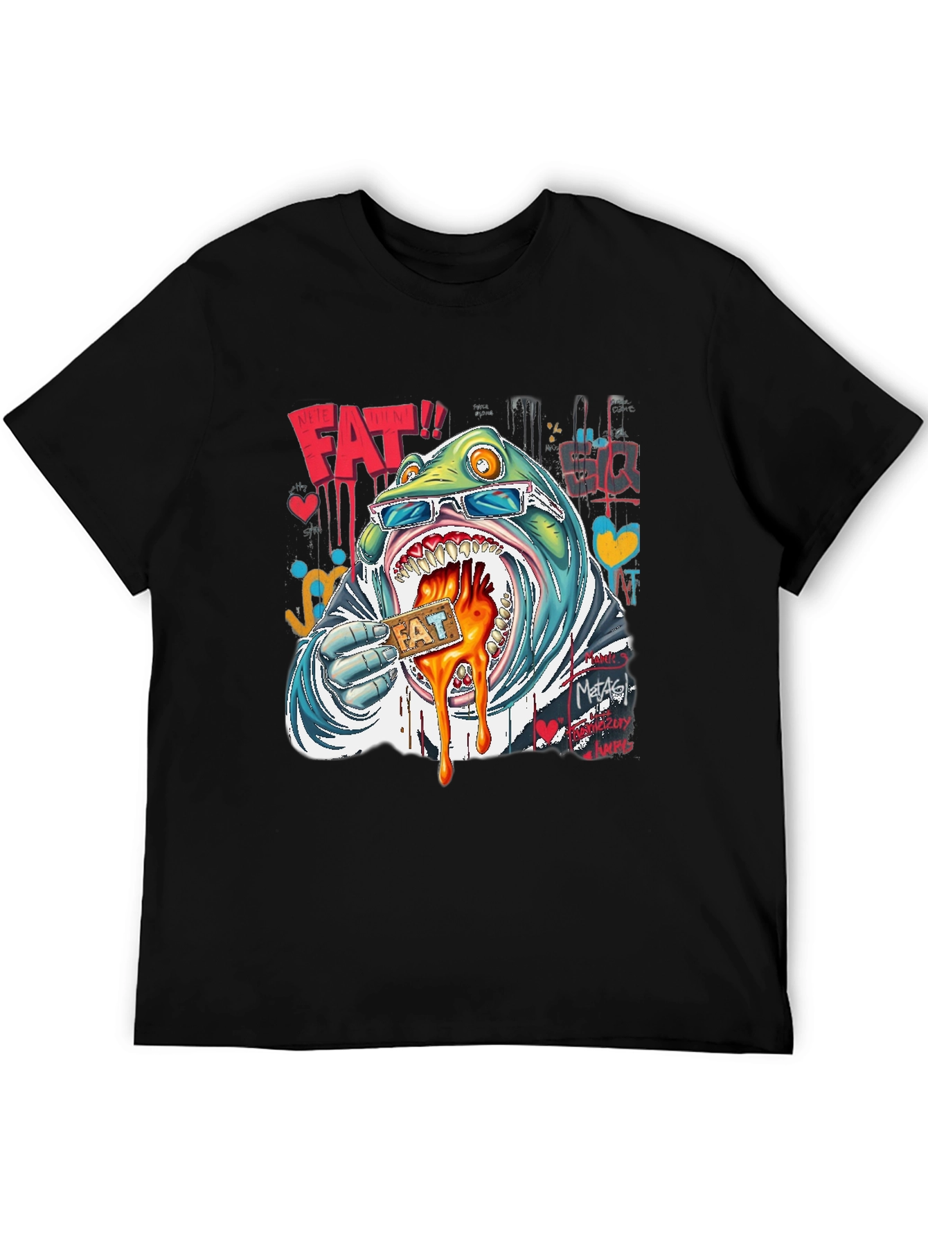 Funny Cartoon Graphic Tee - Street Art Style