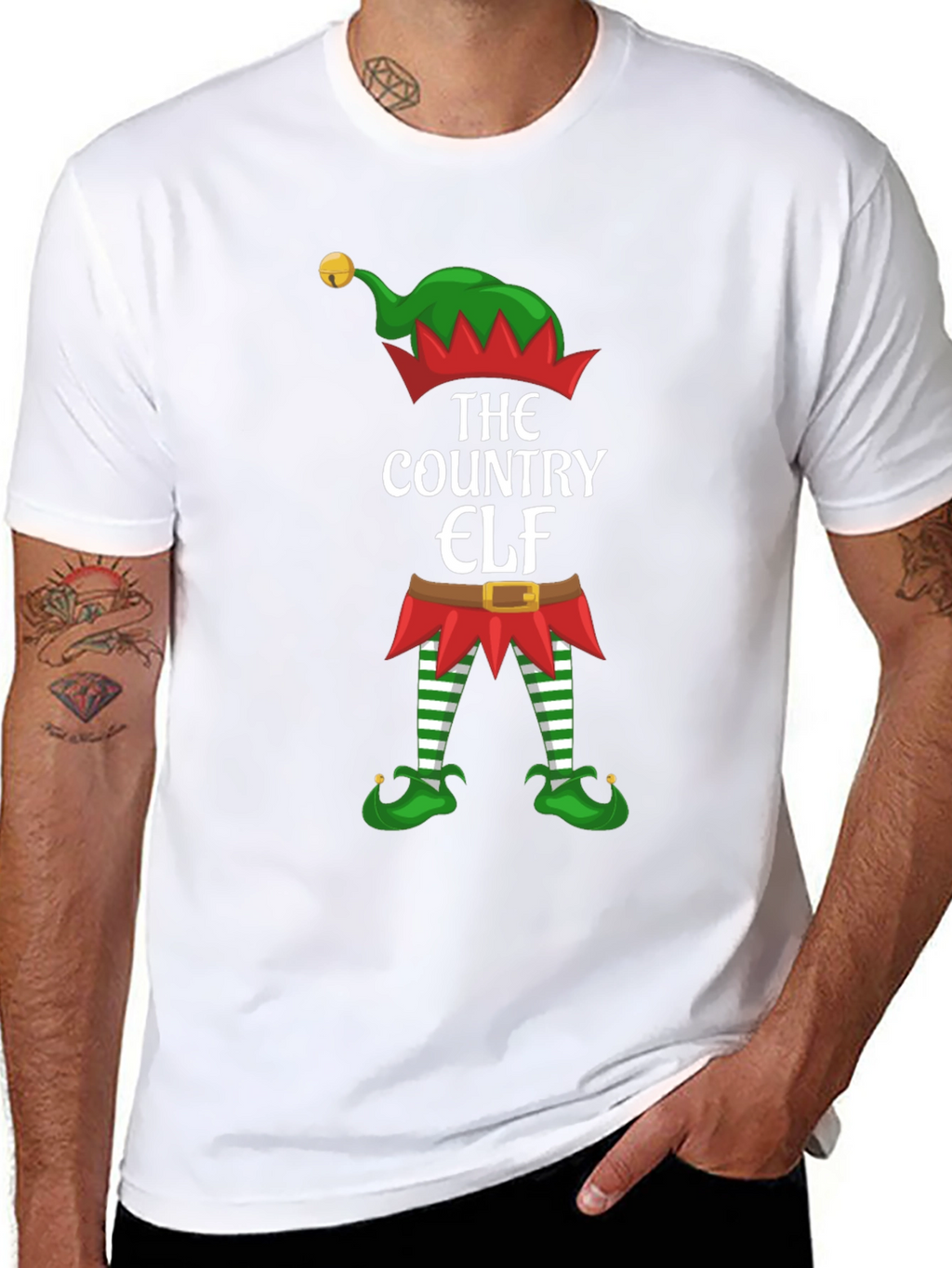 Country Elf Christmas T-Shirt Holiday Tee