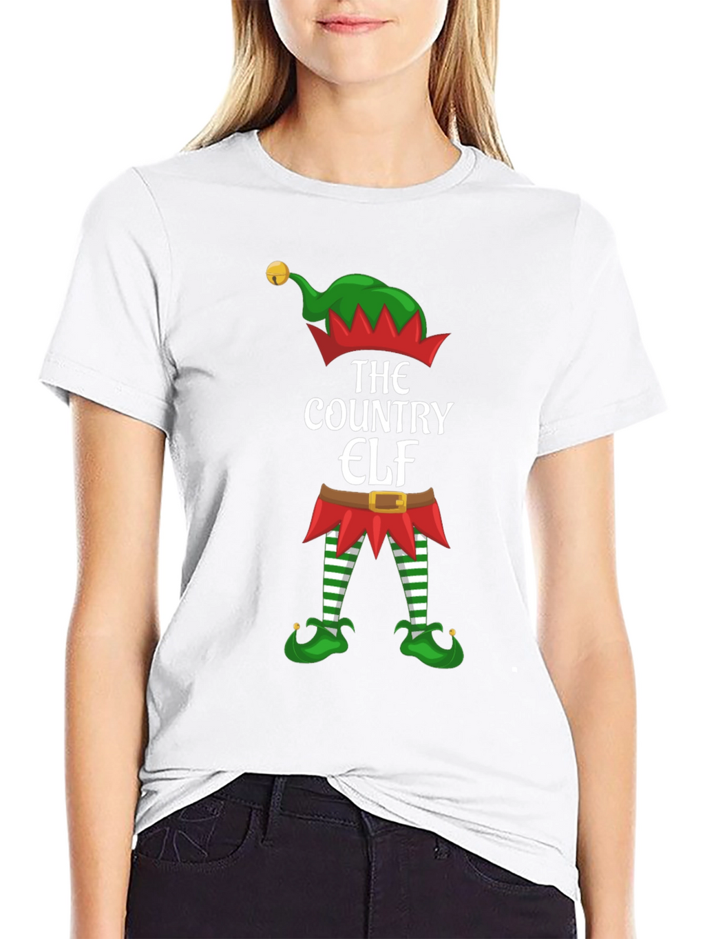 Country Elf Christmas T-Shirt Holiday Tee
