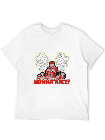 Wanna Race? Go-Kart Racing Black T-Shirt