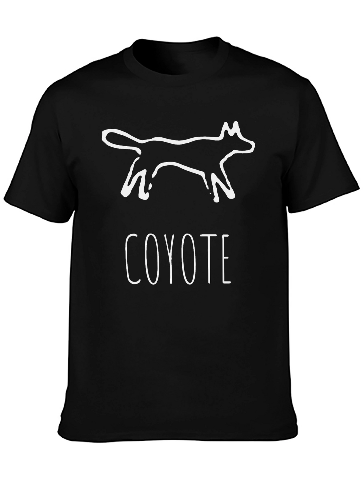 Coyote Graphic Print Black T-Shirt