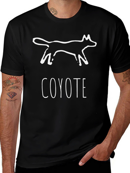 Coyote Graphic Print Black T-Shirt