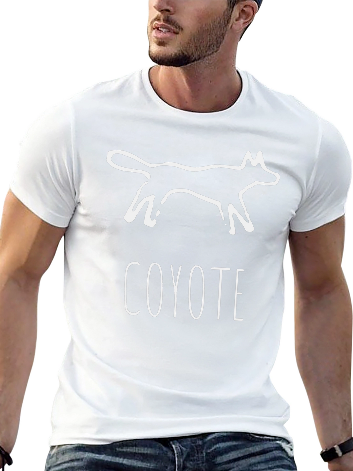 Coyote Graphic Print Black T-Shirt