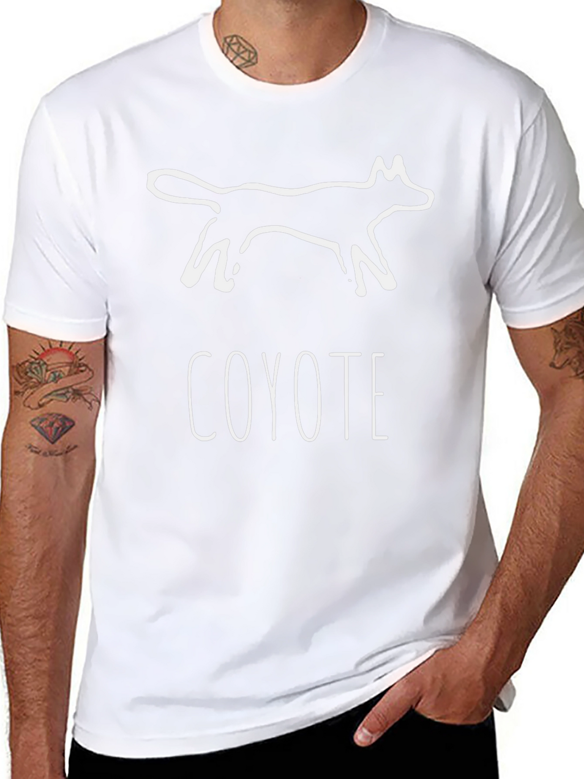 Coyote Graphic Print Black T-Shirt