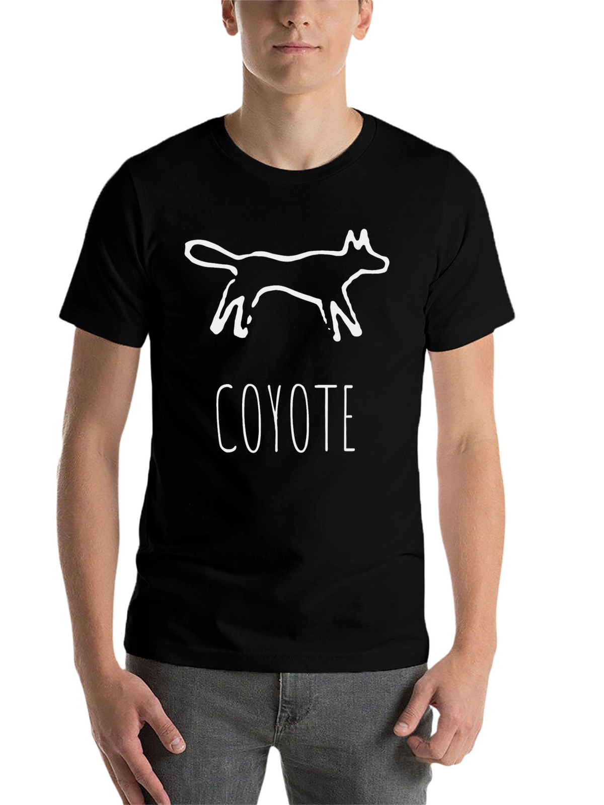 Coyote Graphic Print Black T-Shirt