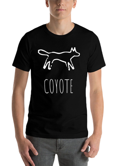 Coyote Graphic Print Black T-Shirt