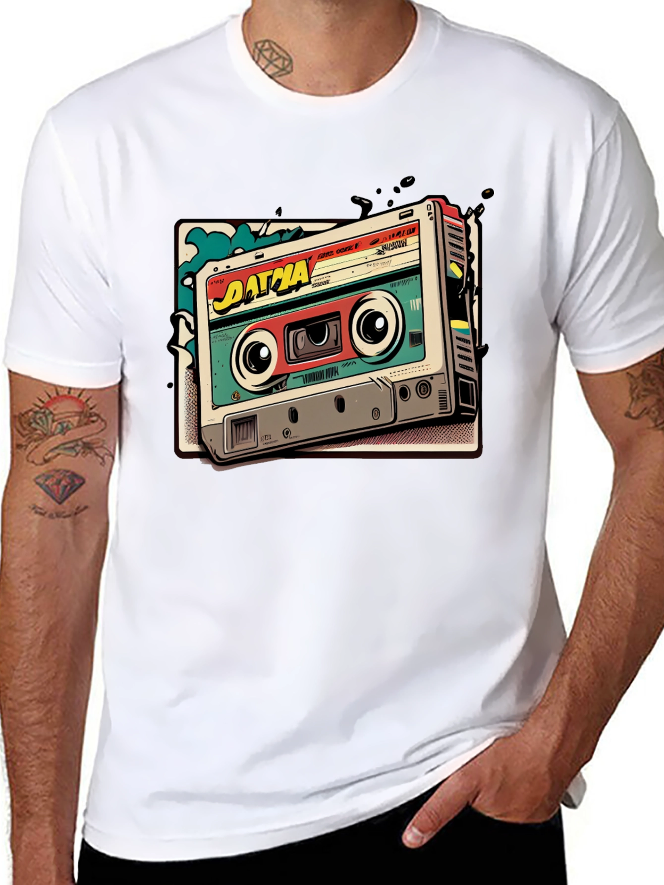 Retro Cassette Graphic Tee - Vintage Style