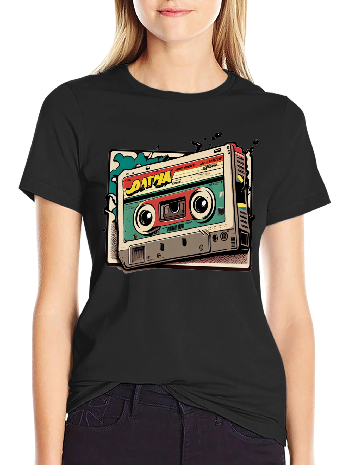 Retro Cassette Graphic Tee - Vintage Style
