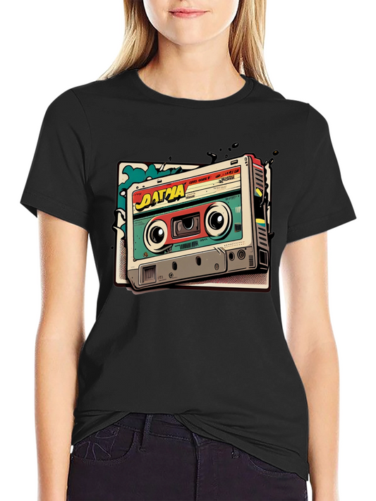 Retro Cassette Graphic Tee - Vintage Style
