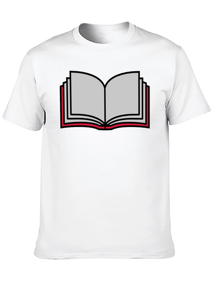 Book Lovers Tee - Open Book Graphic T-Shirt